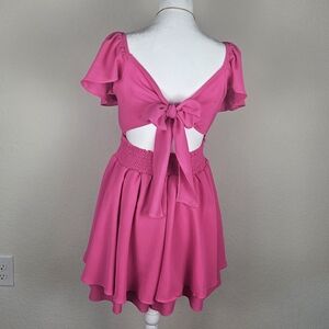 Pink Tie-Back Dress